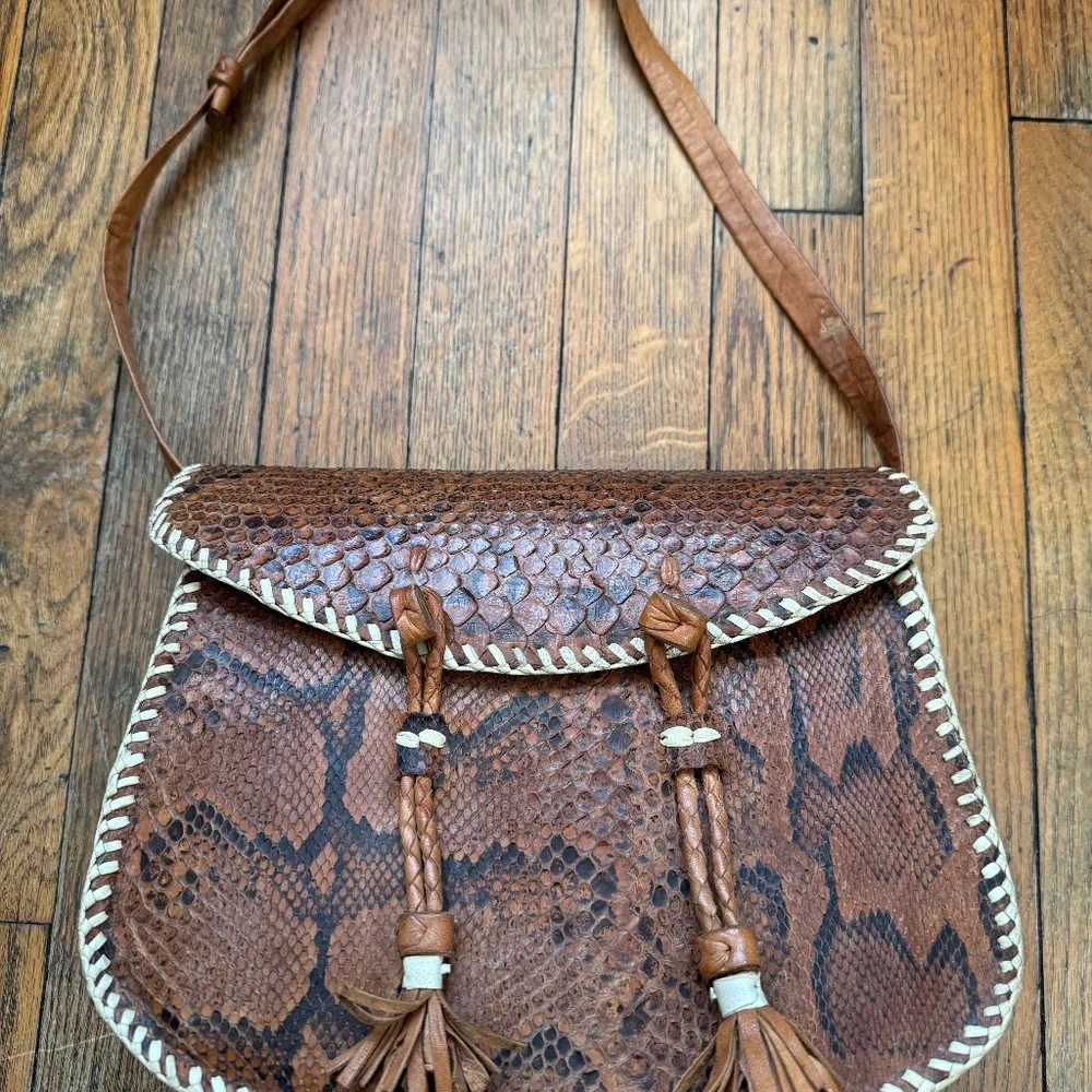 Vintage Handmade Snakeskin‎ Bag
